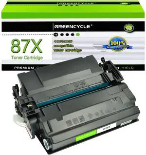 greencycle CF287X Compatible Toner Cartridge Replacement for HP 87X CF287X 87A CF287A Black Cartridge Laserjet Enterprise M506 M506dn M506n M506x Pro M501 M501dn M527 M527dn Printer (1Pk)