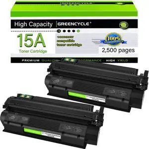 greencycle C7115A Compatible Toner Cartridge Replacement for HP 15A C7115A 13A Q2613A Black Cartridge Laser Jet 1200 1220 1300 1150 3300 3310 3320 3330 3380 Printer (2Pk)
