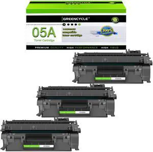greencycle CE505A Compatible Toner Cartridge Replacement for HP 05A CE505A Black Cartridge Laser Jet P2035 P2035N P2055dn P2055d P2055x P2055 P2030 P2050 Printer (3Pk)
