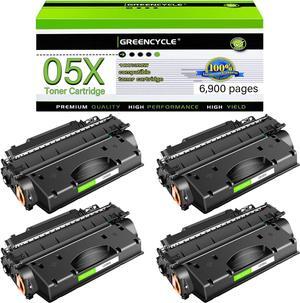 greencycle CE505X Compatible Toner Cartridge Replacement for HP 05X CE505X Black Cartridge Laserjet P2050 P2055 P2055d P2055dn P2055x Printer (4Pk)