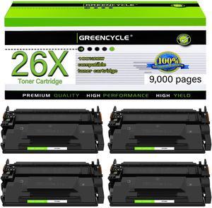 greencycle CF226X Compatible Toner Cartridge Replacement for HP 26X CF226X 26A CF226A Black Cartridge Laserjet Pro M402n M402dn M402dw M402dne, MFP M426fdw M426fdn Printer (4Pk)