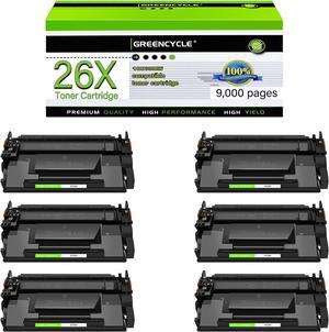 greencycle CF226X Compatible Toner Cartridge Replacement for HP 26X CF226X 26A CF226A Black Cartridge Laserjet Pro M402n M402dn M402dw M402dne, MFP M426fdw M426fdn Printer (6Pk)