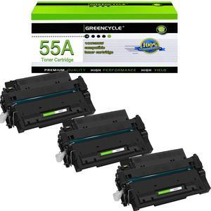 greencycle CE255A Compatible Toner Cartridge Replacement for HP 55A CE255A 55X CE255X Black Cartridge Laserjet P3015 P3015dn P3015x Pro 500 MFP M521dn M521dw M521 M525 Printer (3Pk)
