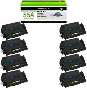 greencycle CE255A Compatible Toner Cartridge Replacement for HP 55A CE255A 55X CE255X Black Cartridge Laserjet P3015 P3015dn P3015x Pro 500 MFP M521dn M521dw M521 M525 Printer (8Pk)