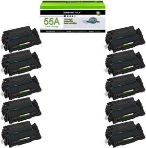 greencycle CE255A Compatible Toner Cartridge Replacement for HP 55A CE255A 55X CE255X Black Cartridge Laserjet P3015 P3015dn P3015x Pro 500 MFP M521dn M521dw M521 M525 Printer (10Pk)