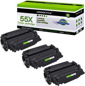 greencycle CE255X Compatible Toner Cartridge Replacement for HP 55X CE255X 55A CE255A Black Cartridge Laserjet P3015 P3015dn P3015x Pro 500 MFP M521dn M521dw M521 M525 Printer (3Pk)