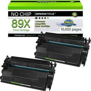 greencycle CF289X [No Chip] Compatible Toner Cartridge Replacement for HP 89X CF289X 89A CF289A Black Cartridge Enterprise M507 M507n M507dn M507x MFP M528f M528dn M528c M528z Printer (2Pk)