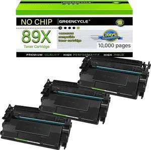 greencycle CF289X [No Chip] Compatible Toner Cartridge Replacement for HP 89X CF289X 89A CF289A Black Cartridge Enterprise M507 M507n M507dn M507x MFP M528f M528dn M528c M528z Printer (3Pk)