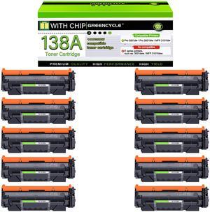 greencycle W1380A [with Chip] Compatible Toner Cartridge Replacement for HP 138A W1380A 138X W1380X Black Cartridge Laser Jet Pro 3001dw 3001fdw MFP 3101fdw Series Printer (10Pk)