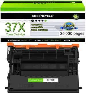 greencycle CF237X Compatible Toner Cartridge Replacement for HP 37X CF237X 37A CF237A Black Cartridge Enterprise M608 M609 M608n M608dn M608x M609x MFP M631 M632 M633 Printer (1Pk)