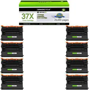 greencycle CF237X Compatible Toner Cartridge Replacement for HP 37X CF237X 37A CF237A Black Cartridge Enterprise M608 M609 M608n M608dn M608x M609x MFP M631 M632 M633 Printer (8Pk)