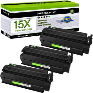 greencycle C7115X Compatible Toner Cartridge Replacement for HP 15X C7115X 15A C7115A 13X Q2613X Black Cartridge Laserjet 1000 1200 1220 1330 3300 3310 3320 3330 3380 Series Printer (3Pk)