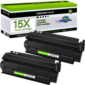 greencycle C7115X Compatible Toner Cartridge Replacement for HP 15X C7115X 15A C7115A 13X Q2613X Black Cartridge Laserjet 1000 1200 1220 1330 3300 3310 3320 3330 3380 Series Printer (2Pk)