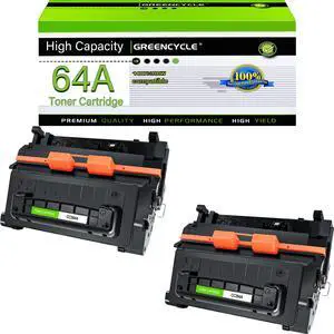 Greencycle CC364A Compatible Toner Cartridge Replacement for HP CC364A 64A Toner Cartridge use for Laser jet P4014 P4014n P4015 P4015dn P4015n P4015tn P4015x P4515 Printer(2 Pack,Black)