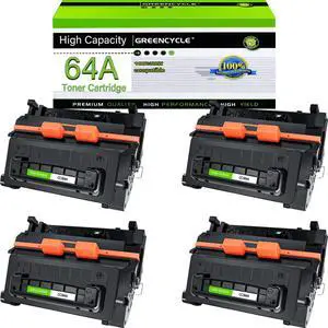 greencycle CC364A Toner Cartridge Replacement Compatible for HP 64A Black Toner Cartridge Laserjet P4014 P4014dn P4014n P4015 P4015dn P4015n P4015tn P4015x P4515 P4515n P4515tn (4PCS)