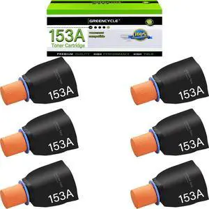 greencycle 153A Compatible Black Toner Reload Kit Replacement for HP W1530A for Laserjet Tank 2504dw, Laserjet Tank MFP 2604sdw 1504 1504w 2504 1604 1604w 2604 2604dw 2606 2606dw(6PC)