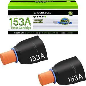 greencycle 153A Compatible Black Toner Reload Kit Replacement for HP W1530A for Laserjet Tank 2504dw, Laserjet Tank MFP 2604sdw 1504 1504w 2504 1604 1604w 2604 2604dw 2606 2606dw(2PC)