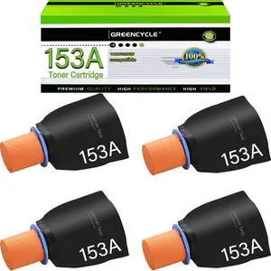 greencycle 153A Compatible Black Toner Reload Kit Replacement for HP W1530A for Laserjet Tank 2504dw, Laserjet Tank MFP 2604sdw 1504 1504w 2504 1604 1604w 2604 2604dw 2606 2606dw(4PC)