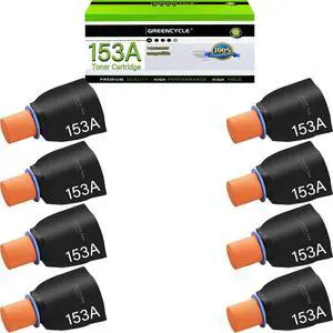 greencycle 153A Compatible Black Toner Reload Kit Replacement for HP W1530A for Laserjet Tank 2504dw, Laserjet Tank MFP 2604sdw 1504 1504w 2504 1604 1604w 2604 2604dw 2606 2606dw(8PC)