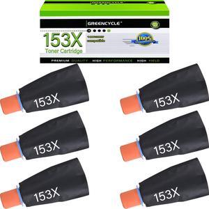 greencycle 153X Compatible Black Toner Reload Kit Replacement for HP W1530X for Laserjet Tank 2504dw, Laserjet Tank MFP 2604sdw 1504 1504w 2504 1604 1604w 2604 2604dw 2606 2606dw (6PC)
