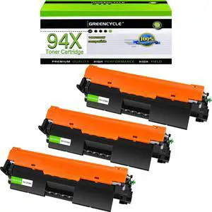 greencycle Compatible 94X Toner Cartridge Replacement for HP 94X CF294X Work with Laser jet Pro MFP M148dw M148fdw M118dw M149fdw , Pro M118 M148 M149 Printer (Black, 3-Pack)