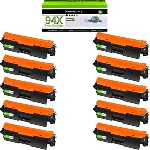 greencycle Compatible 94X Toner Cartridge Replacement for HP 94X CF294X Work with Laser jet Pro MFP M148dw M148fdw M118dw M149fdw , Pro M118 M148 M149 Printer (Black, 10-Pack)