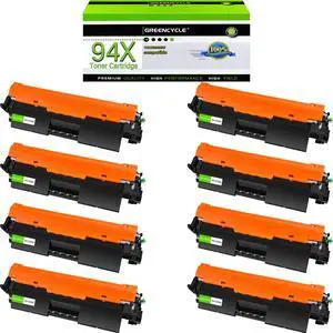 greencycle Compatible 94X Toner Cartridge Replacement for HP 94X CF294X Work with Laser jet Pro MFP M148dw M148fdw M118dw M149fdw , Pro M118 M148 M149 Printer (Black, 8-Pack)