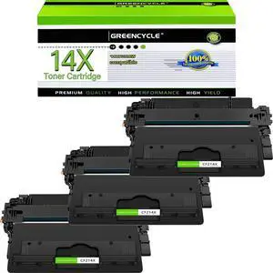 GREENCYCLE Compatible Toner Cartridge Replacement for HP 14X CF214X work with Laser Jet Pro MFP M712 M712dn M712xh MFP M725 M725dn M725f Series Printer (Black, 3-Pack)