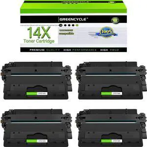 GREENCYCLE Compatible Toner Cartridge Replacement for HP 14X CF214X work with Laser Jet Pro MFP M712 M712dn M712xh MFP M725 M725dn M725f Series Printer (Black, 4-Pack)