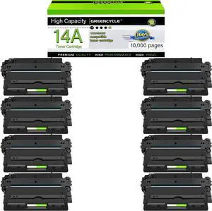 GREENCYCLE Compatible Toner Cartridge Replacement for HP 14X CF214X work with Laser Jet Pro MFP M712 M712dn M712xh MFP M725 M725dn M725f Series Printer (Black, 8-Pack)