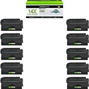 GREENCYCLE Compatible Toner Cartridge Replacement for HP 14X CF214X work with Laser Jet Pro MFP M712 M712dn M712xh MFP M725 M725dn M725f Series Printer (Black, 10-Pack)