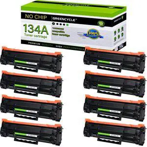 Greencycle W1340A NO CHIP Compatible Toner Cartridge Replacement for HP W1340A 134A Toner Cartridge use for Laser Jet Pro M209dw MFP M234dw M234sdn M234dw(8 Pack,Black,no chip) Greencycle W1340A NO CHIP Compatible Toner Cartridge Replacement for HP W1340A 134A Toner Cartridge use for Laser Jet Pro M209dw MFP M234dw M234sdn M234dw(8 Pack,Black,no chip)