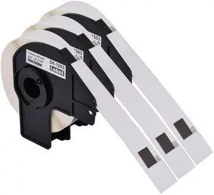 GREENCYCLE 3 Roll DK-1203 DK1203 Die-Cut File Folder Labels 2/3" x 3-7/16" (0.66 in x 3.4 in) Compatible for Brother QL-1050 QL-1060N QL-1100 QL-1110NWB, 300 Labels/Roll,with Cartridge Frame