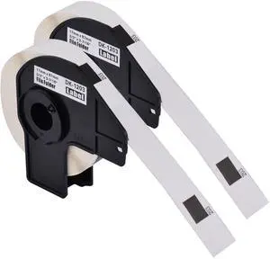 GREENCYCLE 2 Roll DK-1203 DK1203 Die-Cut File Folder Labels 2/3" x 3-7/16" (0.66 in x 3.4 in) Compatible for Brother QL-1050 QL-1060N QL-1100 QL-1110NWB, 300 Labels/Roll,with Cartridge Frame