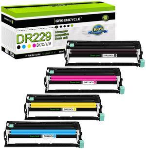 greencycle 4 Pack DR229CL Drum Compatible Drum Unit Replacement for Brother DR229 DR-229 Work with MFC-L3720CDW MFC-L3780CDW HL-L3220CDW HL-L3300CDW HL-L3295CDW Printer (Black,Yellow,Cyan,Magenta)