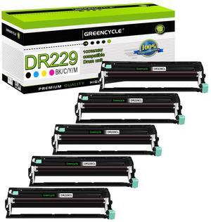 greencycle 5 Pack DR229CL Drum Compatible Drum Unit Replacement for Brother DR229 DR-229 Work with MFC-L3720CDW MFC-L3780CDW HL-L3220CDW HL-L3300CDW HL-L3295CDW Printer (Black,Yellow,Cyan,Magenta)