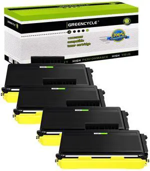 greencycle 4 Pack Compatible Toner Cartridge Replacement for Brother TN580 TN650 TN-580 TN620 TN-650 Toner use with HL-5340d 5250DN hl-5370DW MFC-8660DN 8680dn 8480dn DCP-8060 8065DN 8085dn Printer