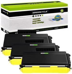 greencycle 3 Pack Compatible Toner Cartridge Replacement for Brother TN580 TN650 TN-580 TN620 TN-650 Toner use with HL-5340d 5250DN hl-5370DW MFC-8660DN 8680dn 8480dn DCP-8060 8065DN 8085dn Printer
