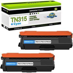 greencycle 2 Pack TN315 TN315C Cyan Toner Cartridge Replacement Compatible for Brother TN-315 HL-4150cdn HL-4570cdw HL-4570cdwt MFC-9460cdn MFC-9560cdw MFC-9970cdw Printers