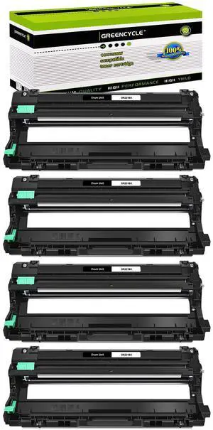 greencycle Compatible drum unit Replacement for Brother DR221 DR-221 DR221CL Work with MFC-9130CW HL-3140CW HL-3170CDW HL-3140CW HL-3180CDW MFC-9330CDW DCP-9015CDW Printer (Black 4 Pack)