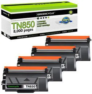 greencycle Compatible Toner Cartridge Replacement for Brother TN850 TN-850 TN820 TN-820 Work with HL-L6200DW HL-L6200DWT MFC-L5850DW MFC-L5900DW HL-L5200DW Series Printers (Black, 4 Pack)
