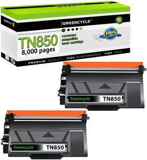 greencycle Compatible Toner Cartridge Replacement for Brother TN850 TN-850 TN820 TN-820 Work with HL-L6200DW HL-L6200DWT MFC-L5850DW MFC-L5900DW HL-L5200DW Series Printers (Black, 2 Pack)