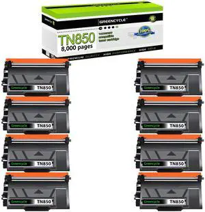 greencycle Compatible Toner Cartridge Replacement for Brother TN850 TN-850 TN820 TN-820 Work with HL-L6200DW HL-L6200DWT MFC-L5850DW MFC-L5900DW HL-L5200DW Series Printers (Black, 8 Pack)