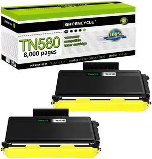 greencycle Compatible Toner Cartridge Replacement for Brother TN580 TN550 TN650 TN620 Work with HL-5370DW HL-5250DN HL-5340D MFC-8480DN MFC-8890DW MFC-8860DN DCP-8060 DCP-8065DN (Black 2 Pack)