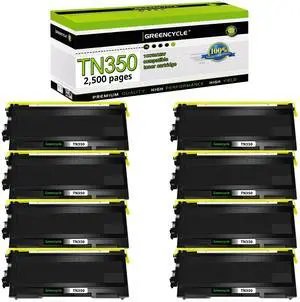 greencycle TN350 TN-350 Toner Cartridge Replacement Compatible with Brother DCP-7010 DCP-7020 DCP-7025 HL-2040 DCP-7020 MFC-7820n Intellifax 2820 2850 2920 MFC-7820n MFC-7420 MFC-7820D (8 Pack)