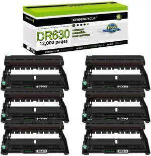 greencycle Drum Unit Replacement for Brother DR630 DR-630 Work with HL-L2340DW L2360DW L2300D L2380DW L2740DW DCP-L2540DW L2520DW L2320D MFC-L2740DW L2705DW L2700DW (6 Pack, no toner)