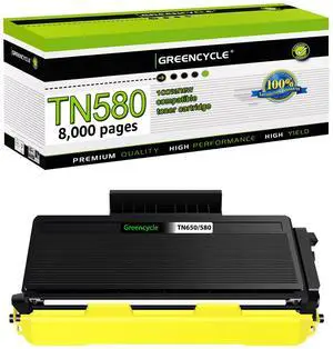 greencycle Compatible Toner Cartridge Replacement for Brother TN580 TN550 TN650 TN620 Work with HL-5370DW HL-5250DN HL-5340D MFC-8480DN MFC-8890DW MFC-8860DN DCP-8060 DCP-8065DN (Black 1 Pack)
