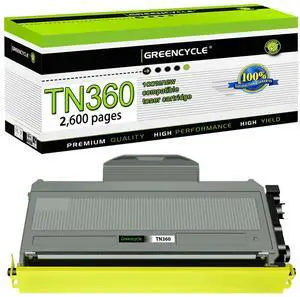 greencycle High Yield Toner Cartridge Compatible with Brother TN360 TN330 TN-360 TN-330 Work with HL-2140 HL-2170W MFC-7840W MFC-7340 MFC-7440N DCP-7030 DCP-7040 Printer (Black 1 Pack)