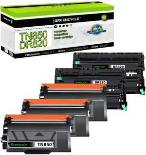 greencycle TN850 Toner Cartridge & DR820 Drum Unit Set Compatible with Brother DCP-L5500DN L5600DN L5650DN HL-L6200DW L6200DWT L5200DWT L5200DW L5100DN L5000D MFC-L5850DW L5900DW( 3 Toner, 2 Drum )