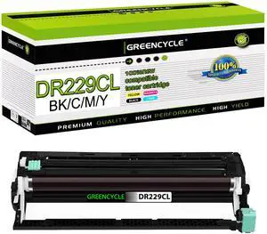 greencycle 1 Pack DR229CL Drum Compatible Drum unit Replacement for Brother DR229 DR-229 Work with MFC-L3720CDW MFC-L3780CDW HL-L3220CDW HL-L3300CDW HL-L3295CDW Printer (Black,Yellow,Cyan,Magenta)
